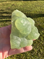 Prehnite mixed with Green Tourmaline Raw Specimen #13