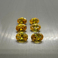 Oval Yellow 7x5mm Cz