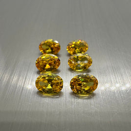 Oval Yellow 7x5mm Cz