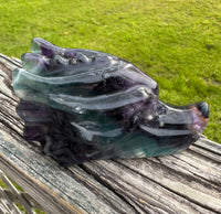 Fluorite Dragon Head Carving #6