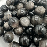 Silver Sheen Obsidian Spheres