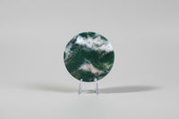 Moss Agate Polished Round Slice #23