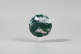 Moss Agate Polished Round Slice #23