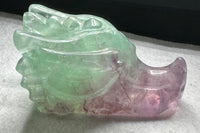 Rainbow Fluorite Dragon Head Carving #5 – 402g