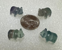 Mini Fluorite Bear Carving