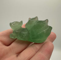 Baja Blast Fluorite Nine-Tailed Fox Carving