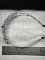 Pastel Rainbow Handmade Natural Crystal Crown Headband – Aura-Coated Crystal Points &  Crescent Moon