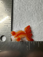Carved Carnelian Agate Goldfish #1