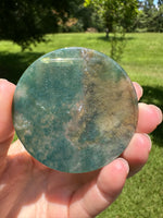 Moss Agate Polished Round Slice #39