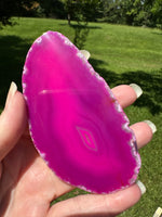 Dyed Pink Agate Slice #11