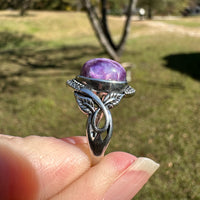 Natural Charoite Ring #37