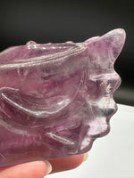 Natural Purple Fluorite Dragon Head Carving #4 – 439g