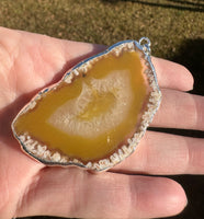 Yellow Agate Pendant (Dyed)