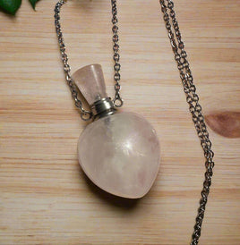 Quartz Perfume/Essential Oil Bottle Necklace