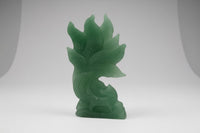 Green Aventurine Nine-Tailed Fox Carving