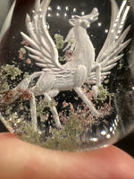 Beautiful Pegasus Garden Quartz Inner Scene Carving #1