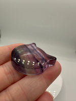 Cat Head Shape Rainbow Fluorite Bowl Carving #3