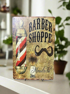 Barber Shoppe Novelty Tin Sign