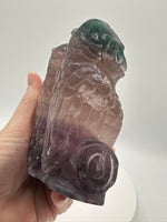 Carved Fluorite Owls