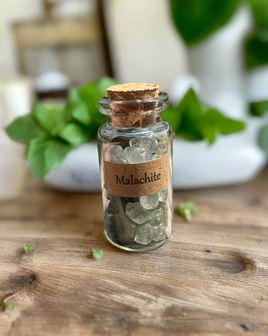 Malachite Chips In Bottle