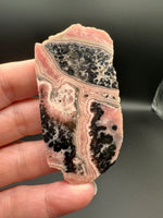 Rhodochrosite Slab #12 – Natural Pink Banded Mineral Specimen – Polished Display Stone
