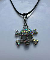 Nickel Free Skull & Bones Clip Charm Necklace