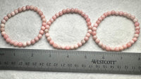 Pink Opal 6mm Bracelet Three Piece Set