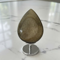 Natural Golden Sheen Obsidian Pearshape Large Cabochon #5