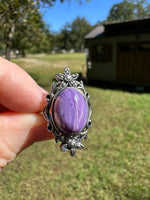 Natural Charoite Ring #25