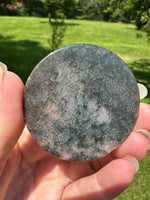 Moss Agate Polished Round Slice #29