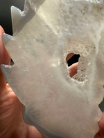 Druzy Agate Geode Indigenous-Inspired Profile Headdress Carving #6