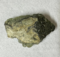 Prehnite mixed with Green Tourmaline Raw Specimen #4