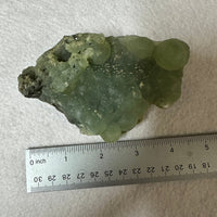 Prehnite mixed with Green Tourmaline Raw Specimen #4