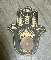 Palm Crystal Ball Wooden Display Stand