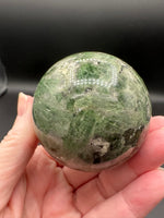 Natural Green Diopside Crystal Sphere 327g – Polished Gemstone #3