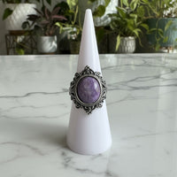 Natural Charoite Ring #36
