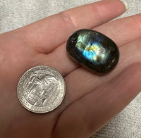 Shiny Labradorite Palmstone #17
