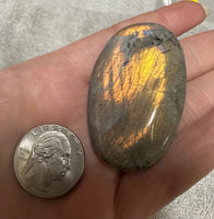 Lovely Orange Labradorite Palmstone #16