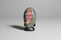 Pinkish Orange Labradorite Palmstone #13