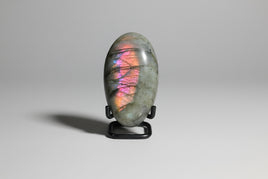 Pinkish Orange Labradorite Palmstone #13