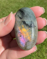 Fiery Labradorite Palmstone #15
