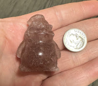Ghostly Ghoul Strawberry Quartz Carved Crystal