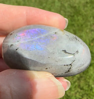 Purple Pink & Blue Labradorite Palmstone #10