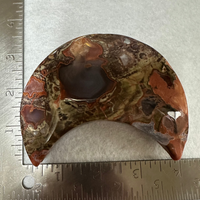 Money Agate Carved Moon #4