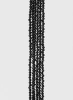Natural 3mm Faceted Black Spinel Necklace