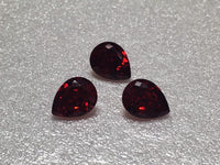 Pear Shape Orange/Red 9x7mm Cz