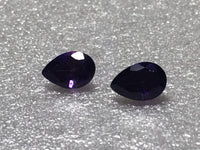 Pear Shape Purple 6x4mm Cz