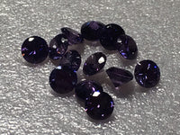 Round Purple 4mm Cz