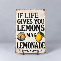 If Life Gives You Lemons Make Lemonade Metal Tin Sign – Vintage Kitchen Wall Decor