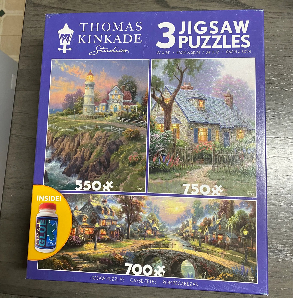 Thomas Kinkade Puzzle (3 to box)| Gems & Minerals Rock